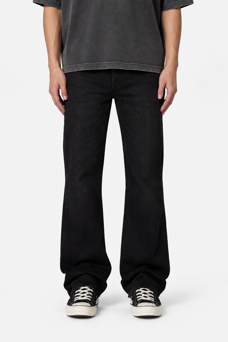 Straight Leg Denim in Jet Black