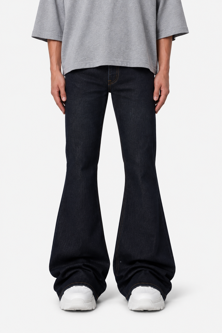 Super Flare Denim in Raw Indigo