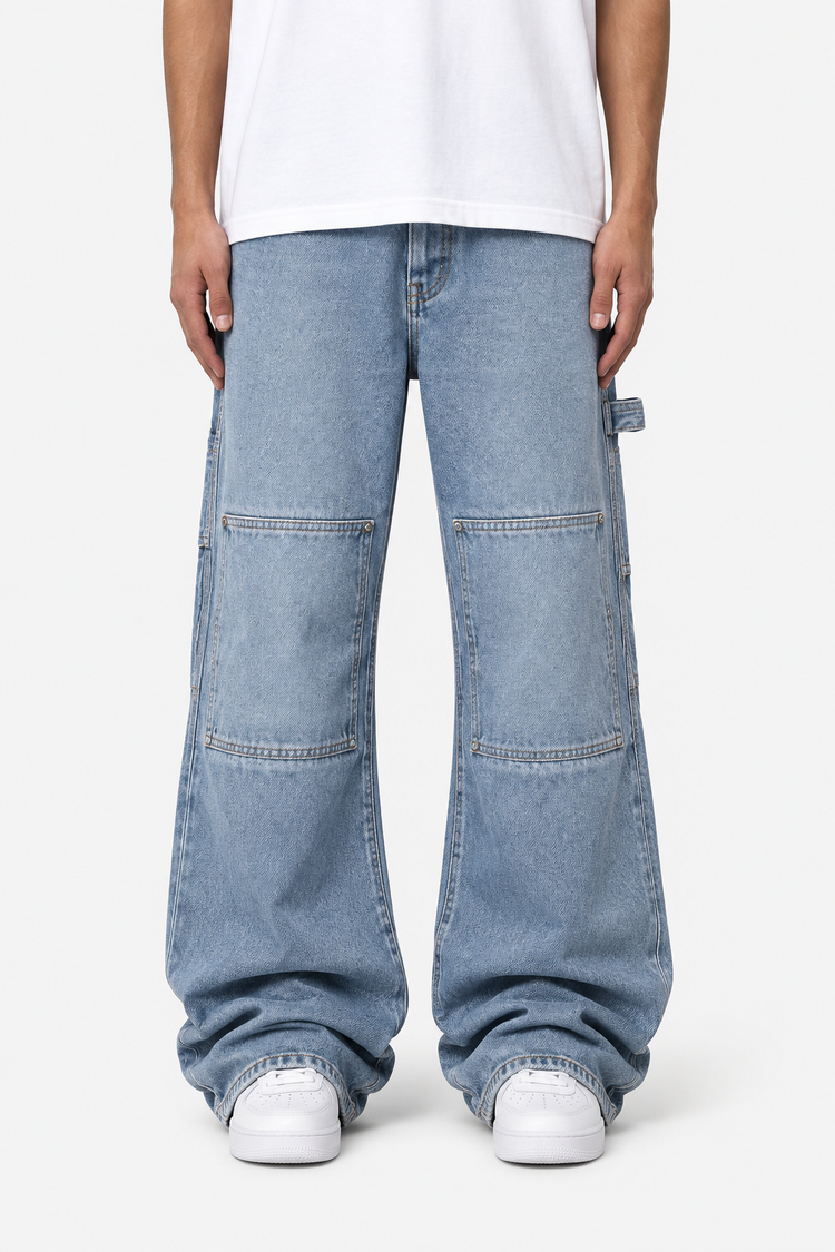 Ultra Baggy Carpenter Denim in Stone Blue