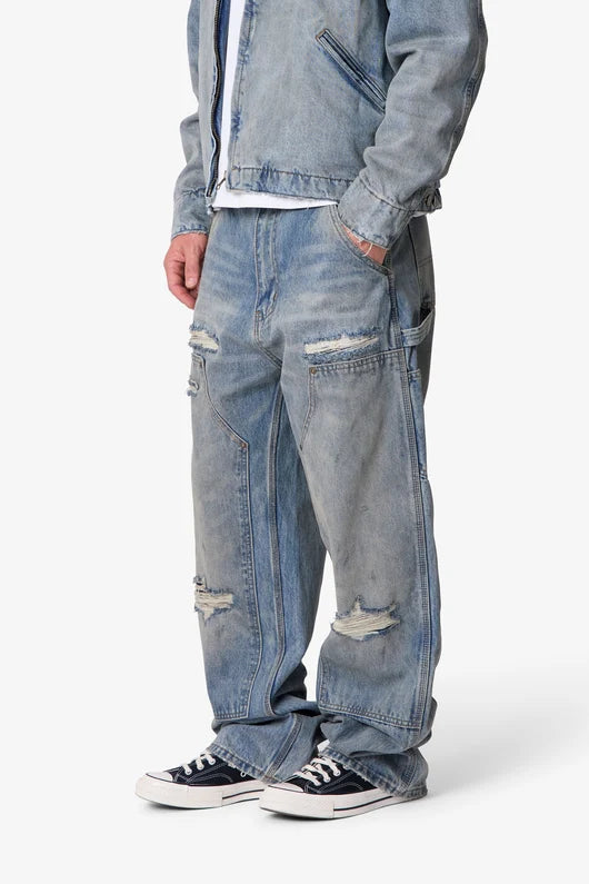 Ultra Baggy Work Denim in Vintage Blue