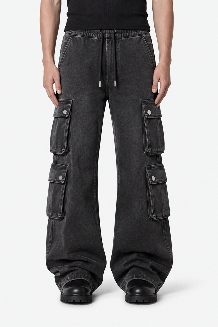 Utility Cargo Pants in Washed Charcoal